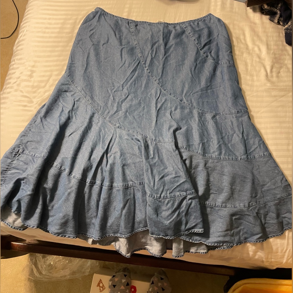 Denim Midi Skirt